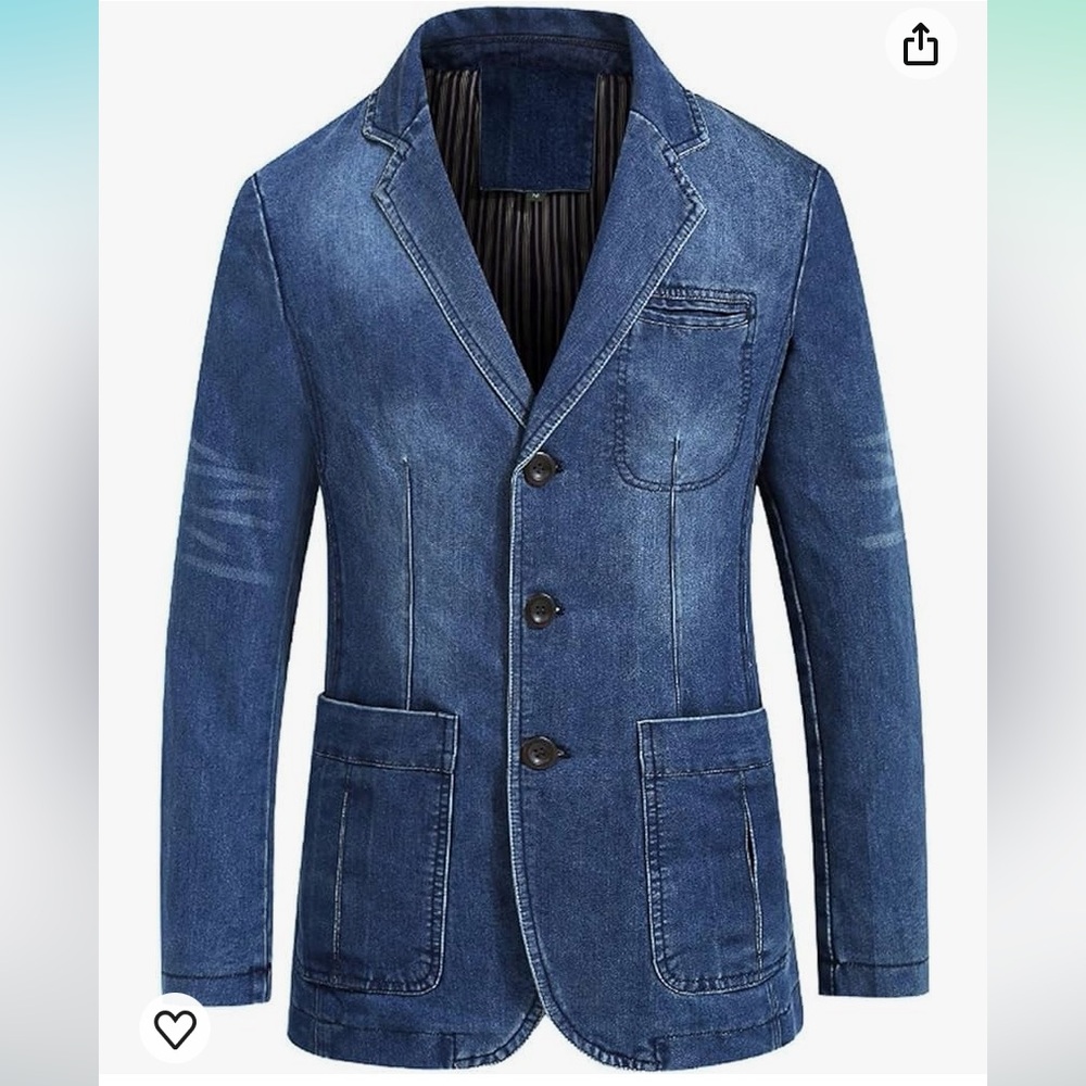 Men’s denim blazer
